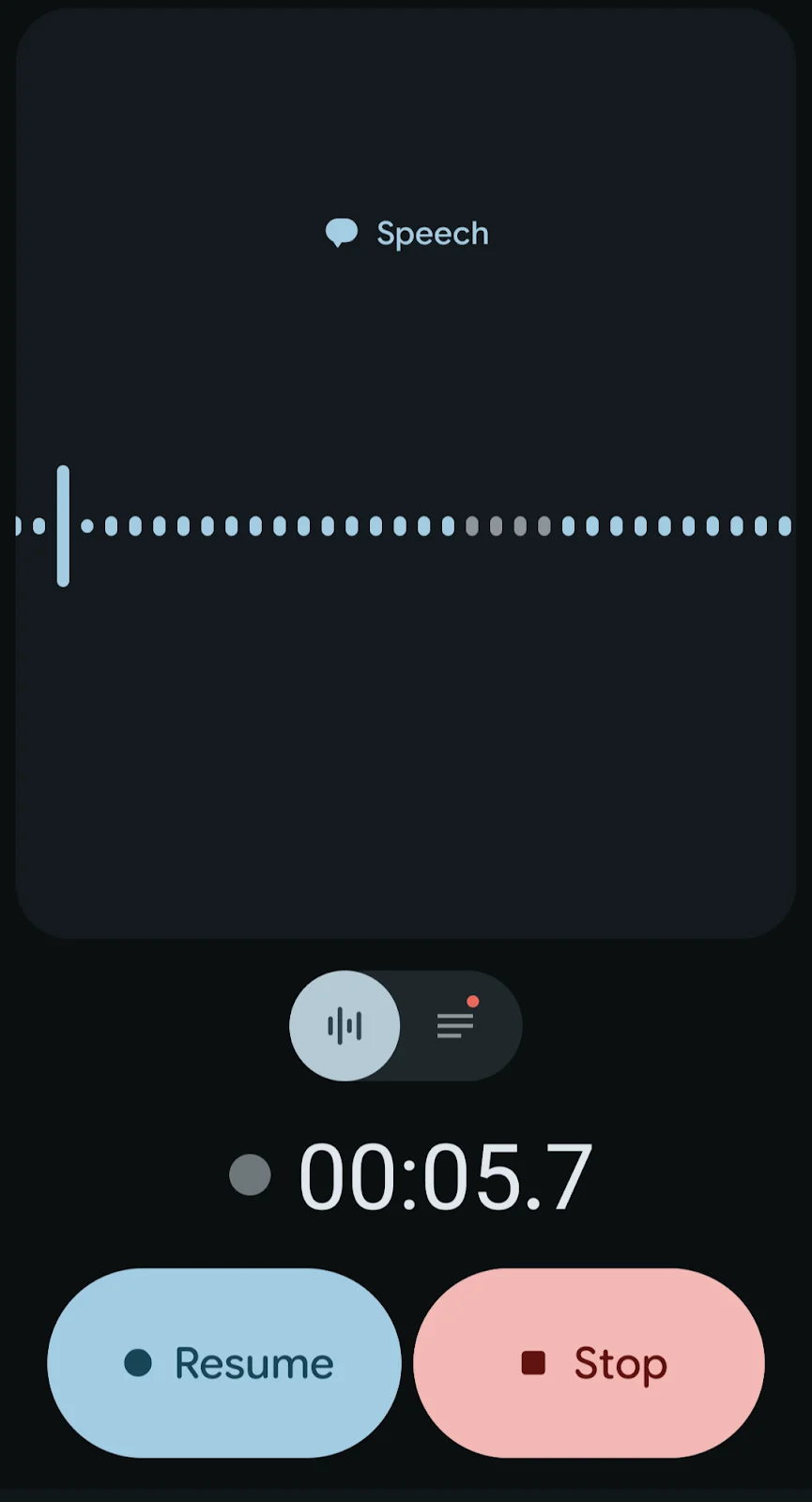 Speaking into Google Speech