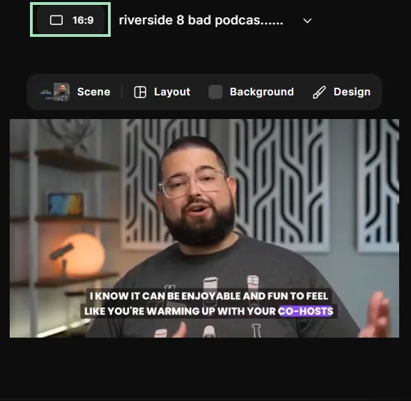 Riverside changing aspect ratio