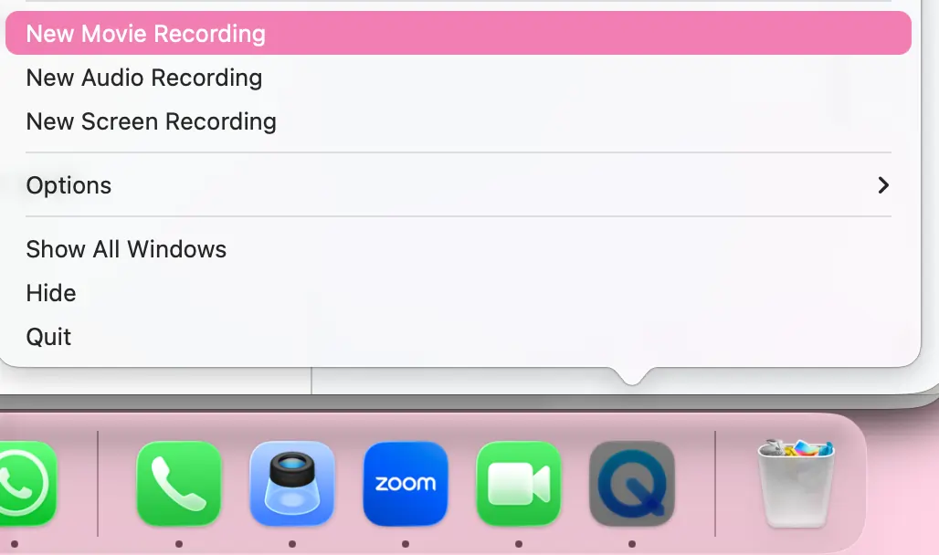 QuickTime NEw move  recording