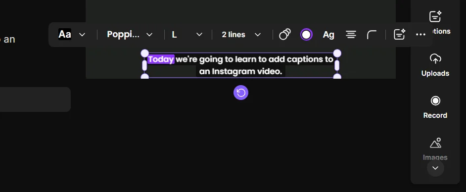 Riverside styling captions