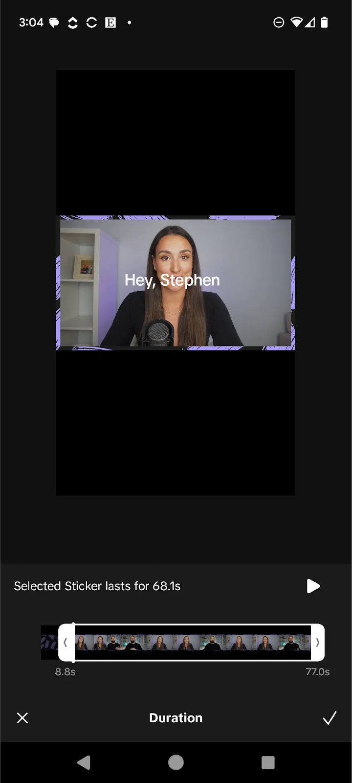 TikTok adjusting captions length