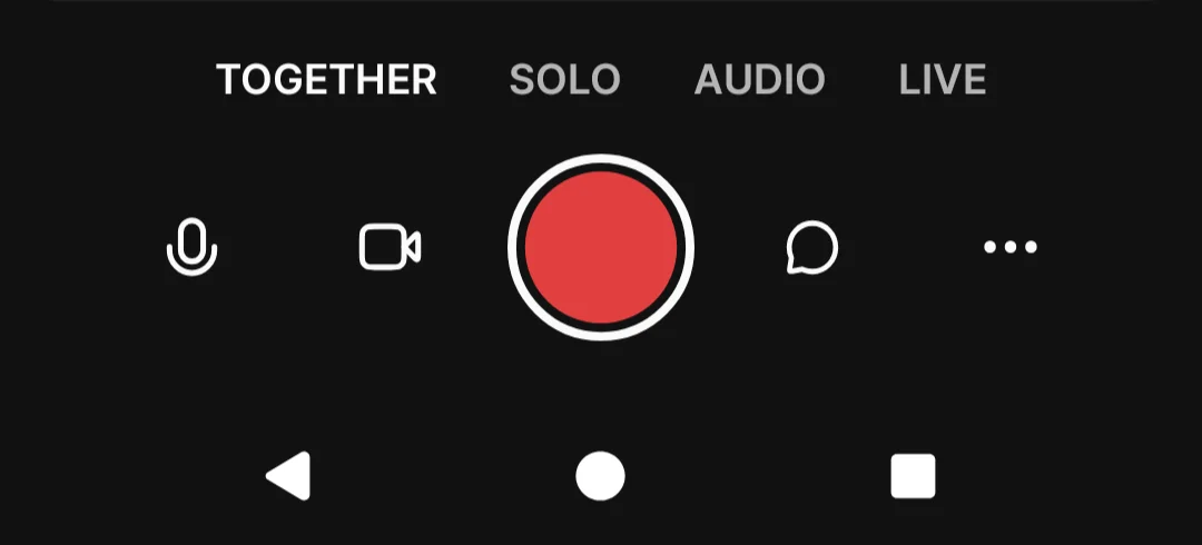 Riverside mobile app recording button