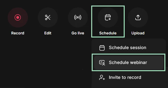 Riverside scheduling a webinar