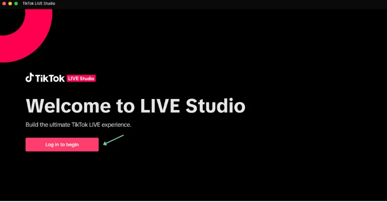 Logging into the TikTok desktop app