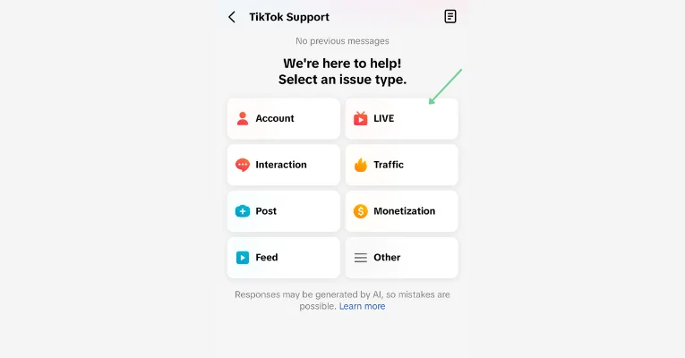 TikTok help issues with LIVE feature