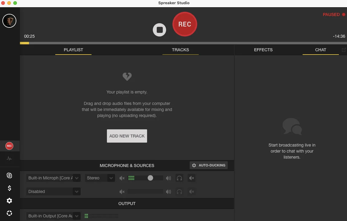 Spreaker recording platform