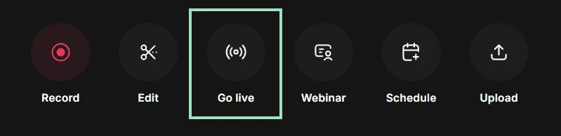Go live on Riverside
