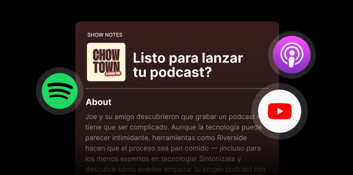 Make podcast summaries and show notes in Spanish