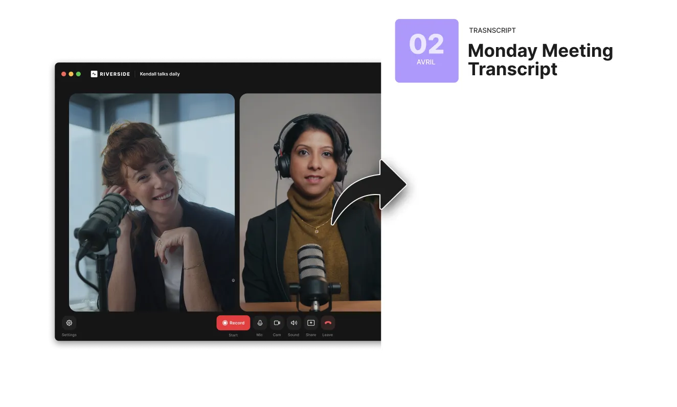 Transcribe meetings with Riverside thumbnail