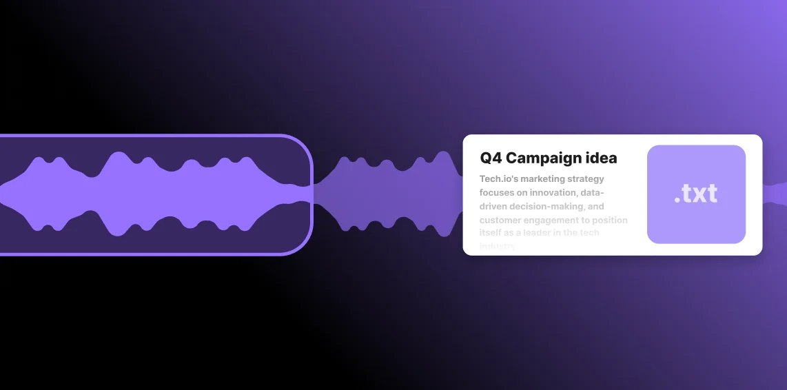 Transcribe voice notes instantly