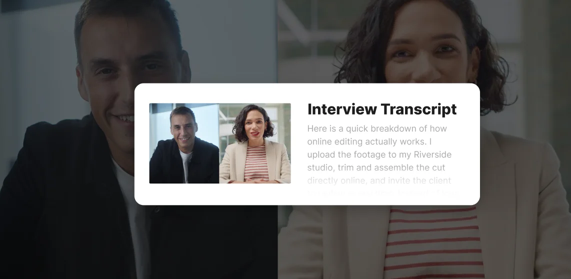 Editing interviews with text-based editing