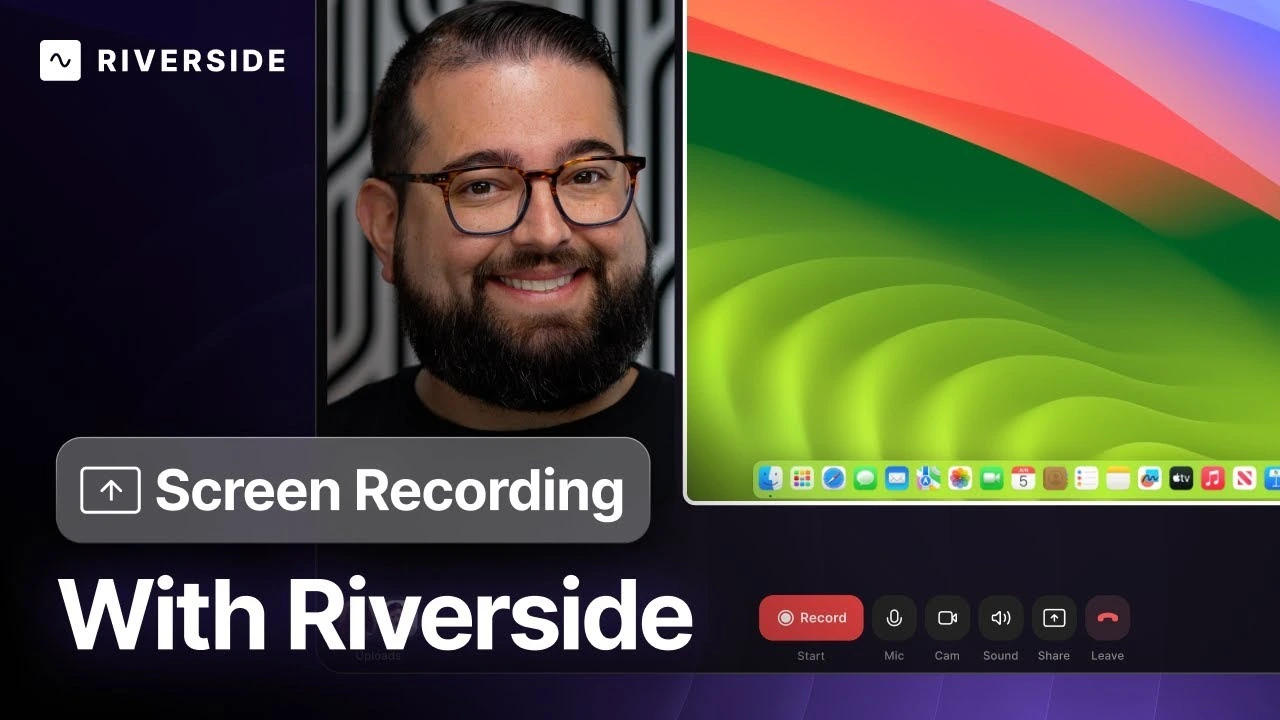 Screen recording with Riverside