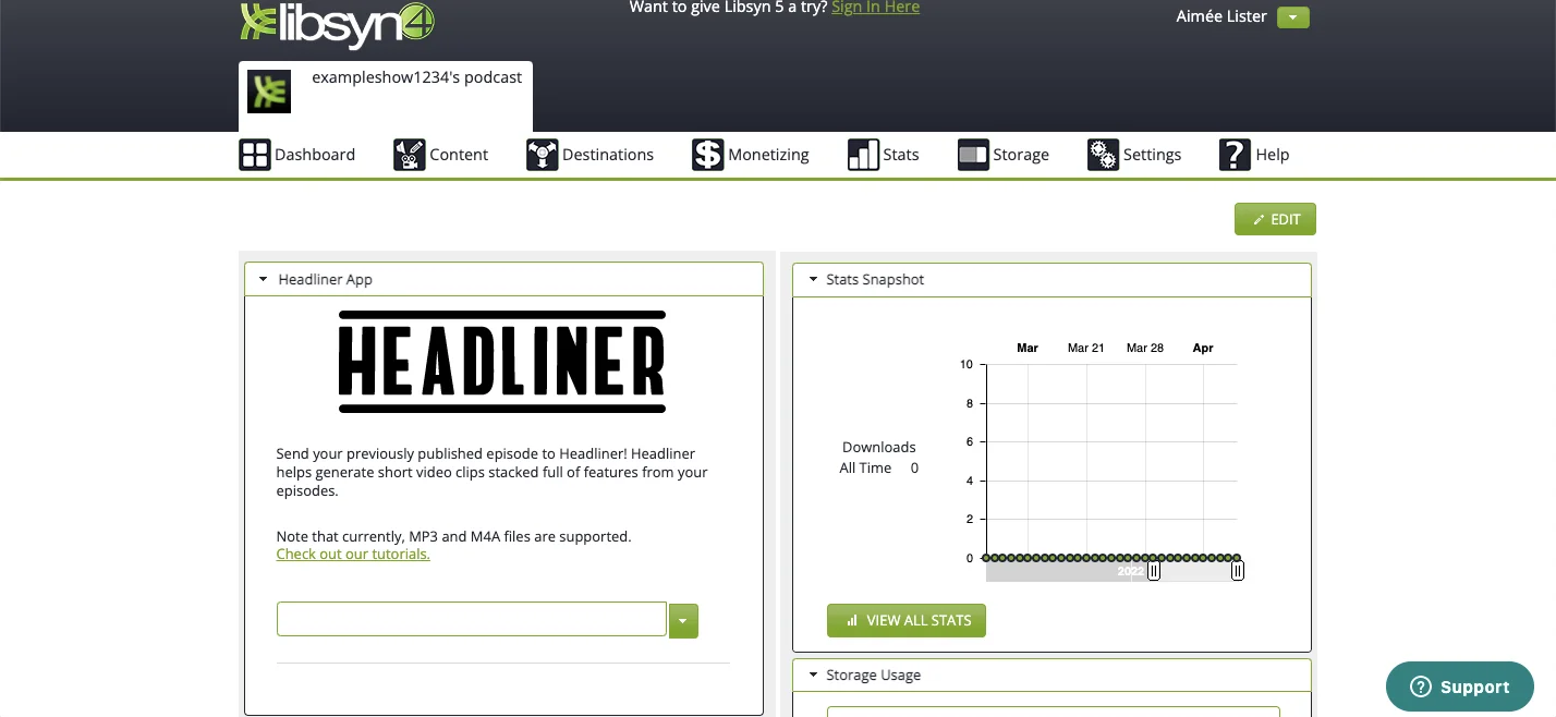 Libsyn hosting and distribution