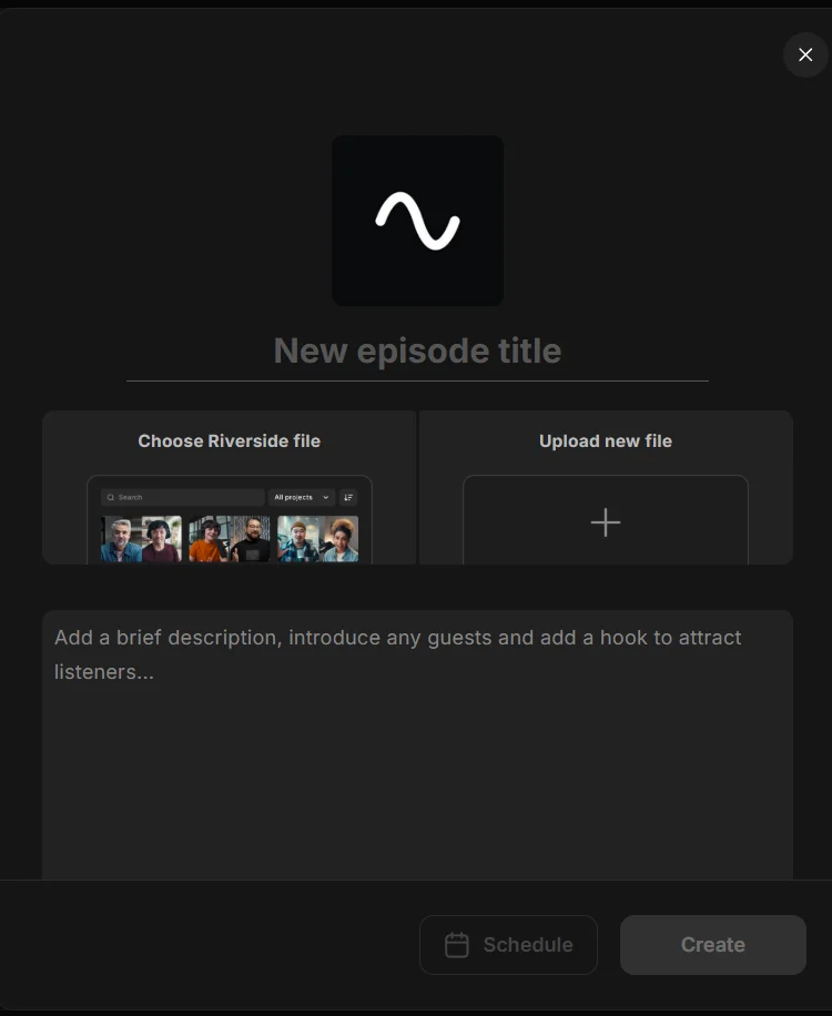 Creating a new podcast episode