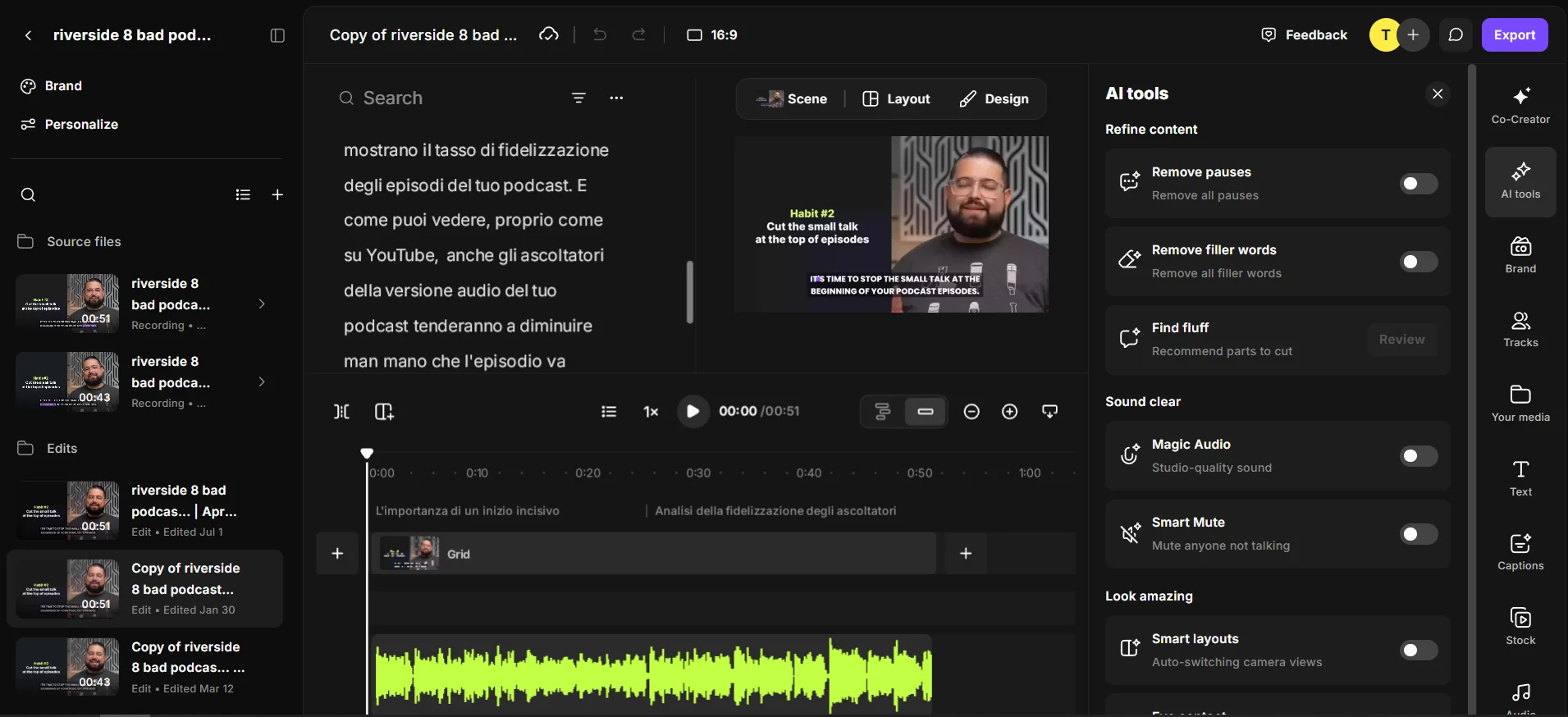 Riverside text-based editor