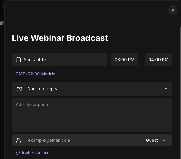 Inviting people to your webinar