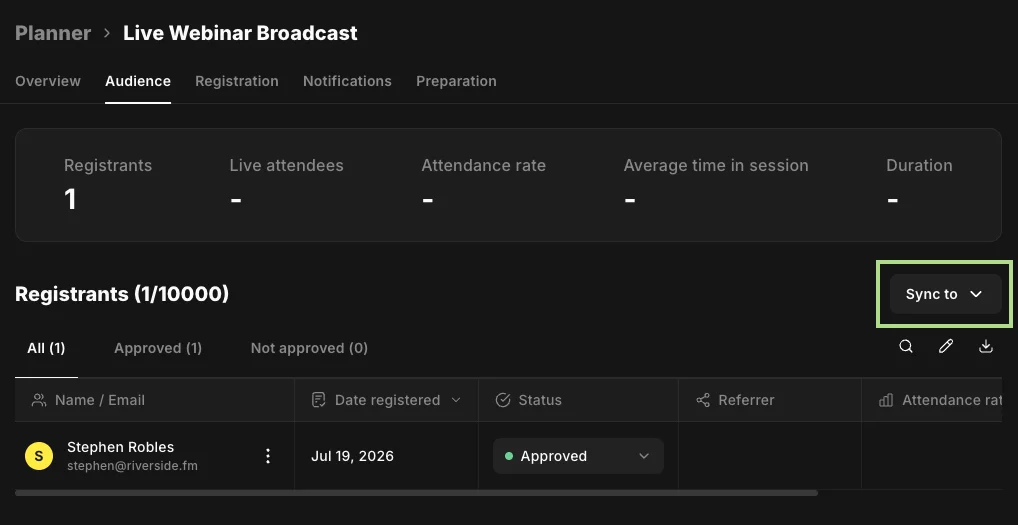 Syncing your attendance data to Hubspot, Marketo, and Salesforce