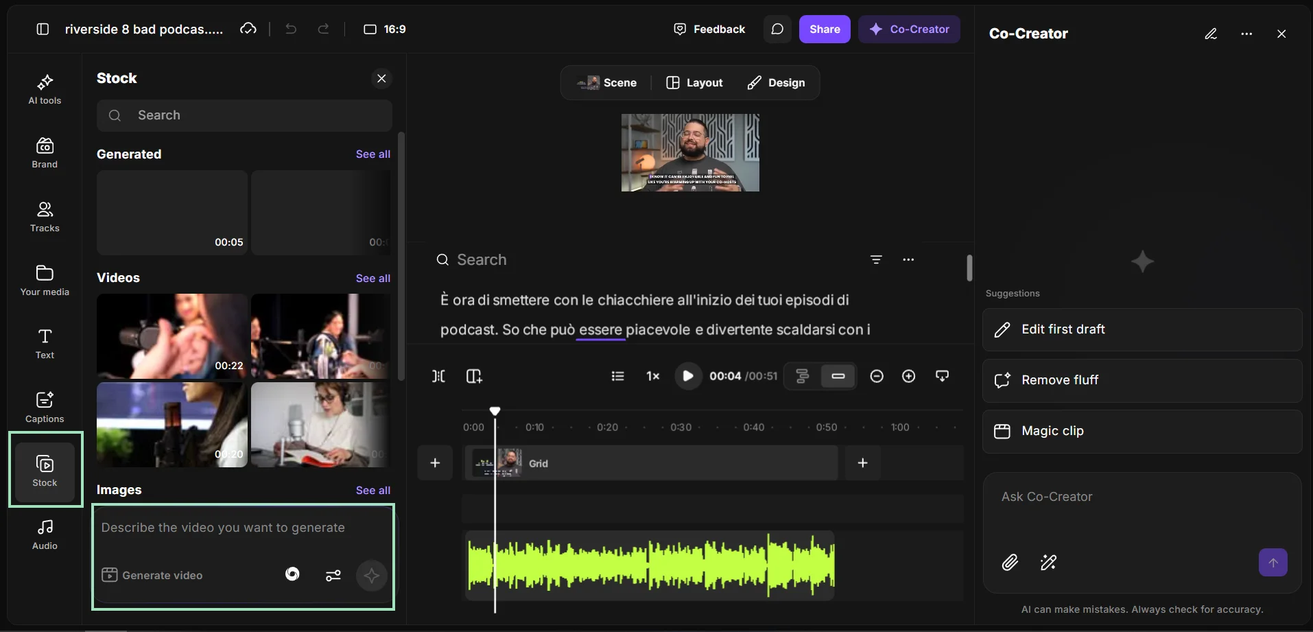 Riverside image and video creator