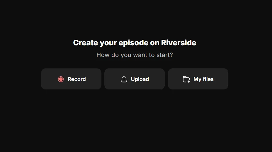 Creating a podcast episode with Spotify’s Riverside integration.