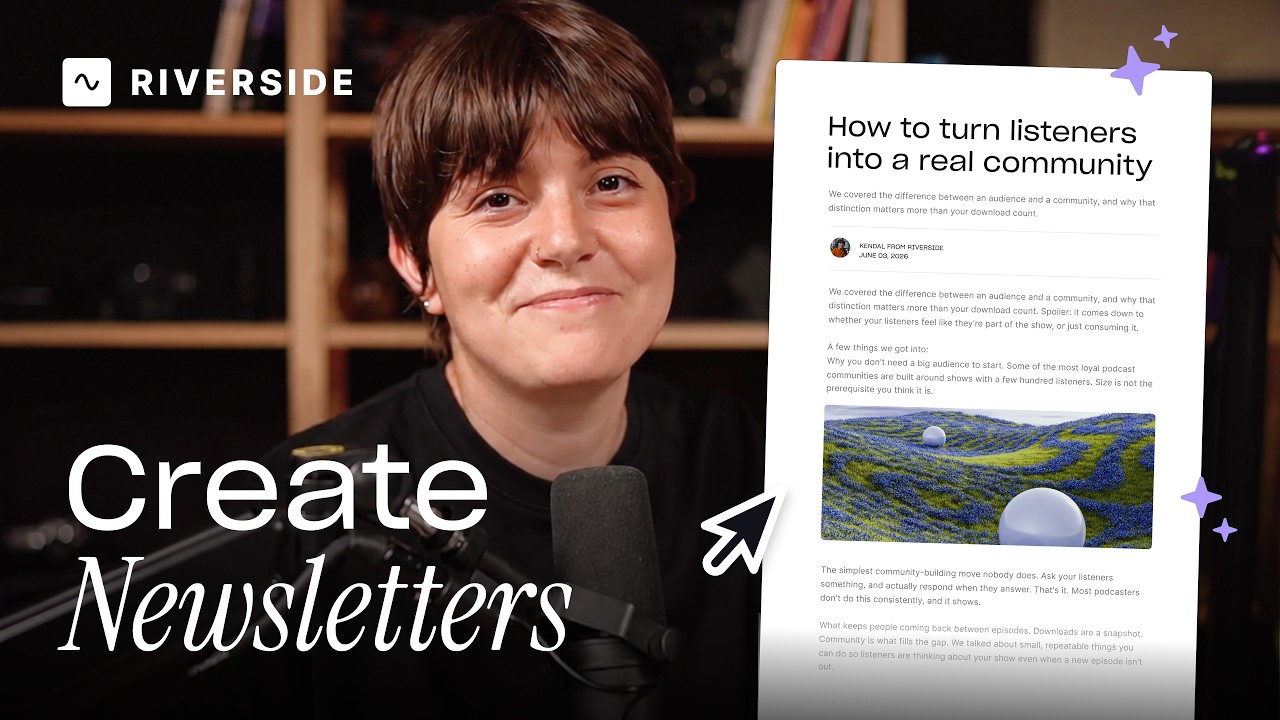 Woman sitting in front of the mic with her article on the right side