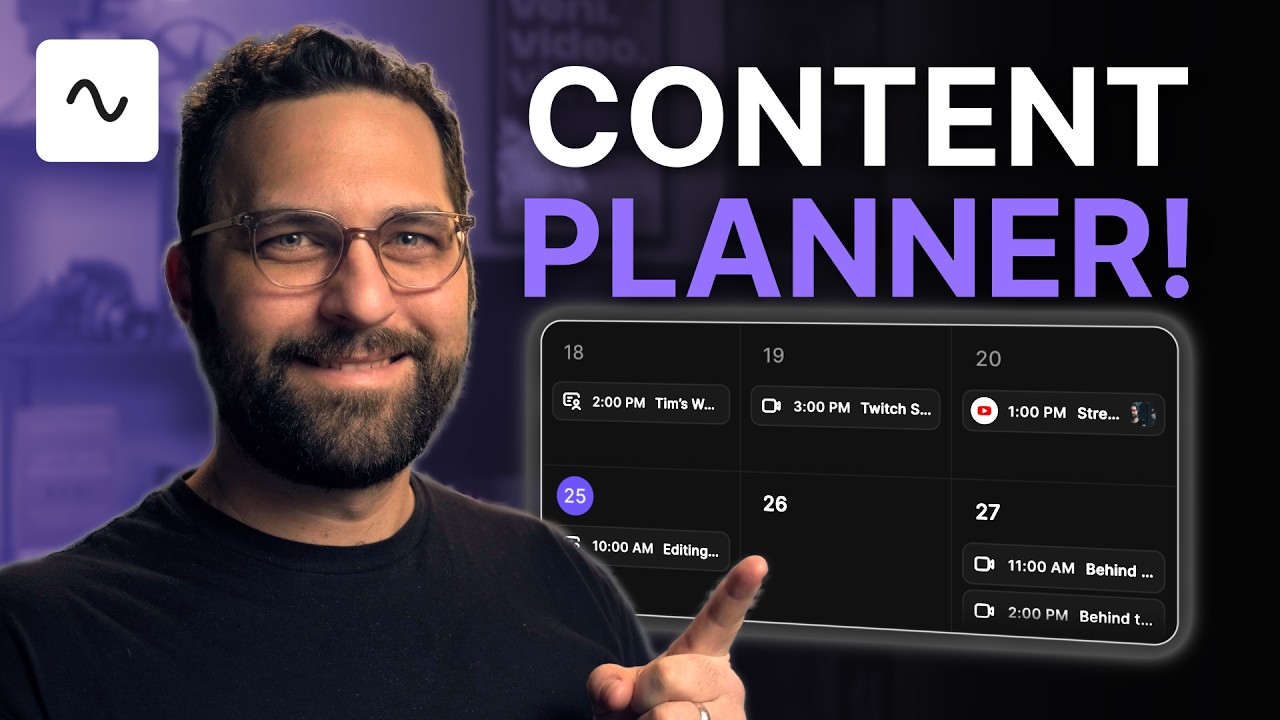 Man pointing at "Content planner" text