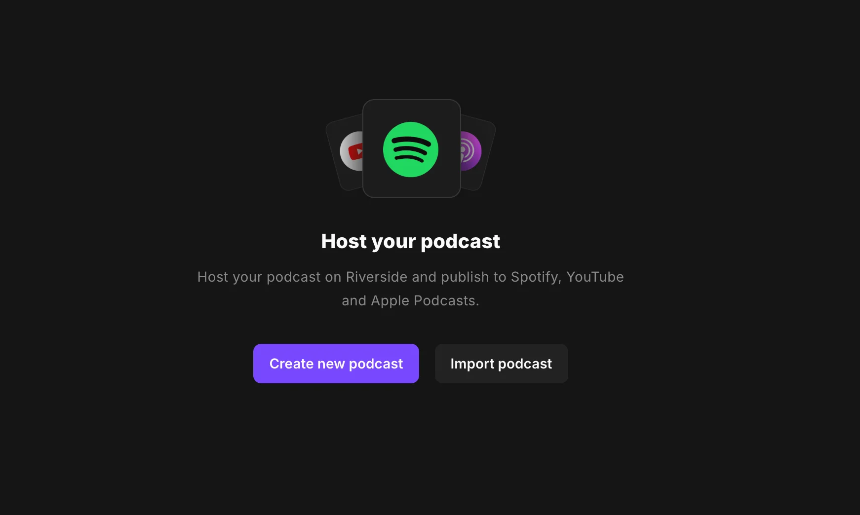 Hosting a new podcast on Riverside