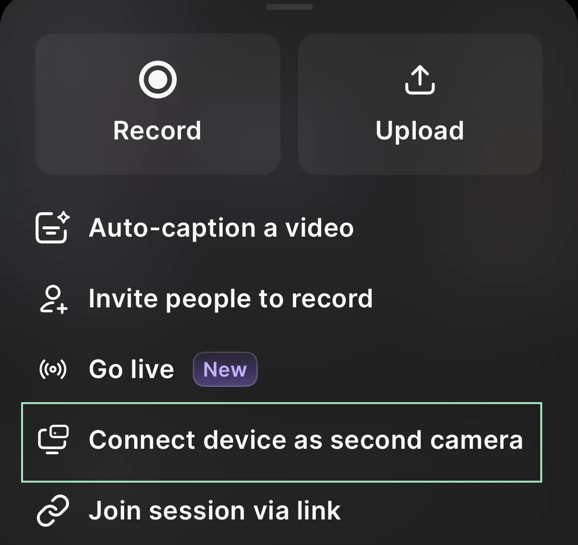 Connecting your device as a second camera on Riverside