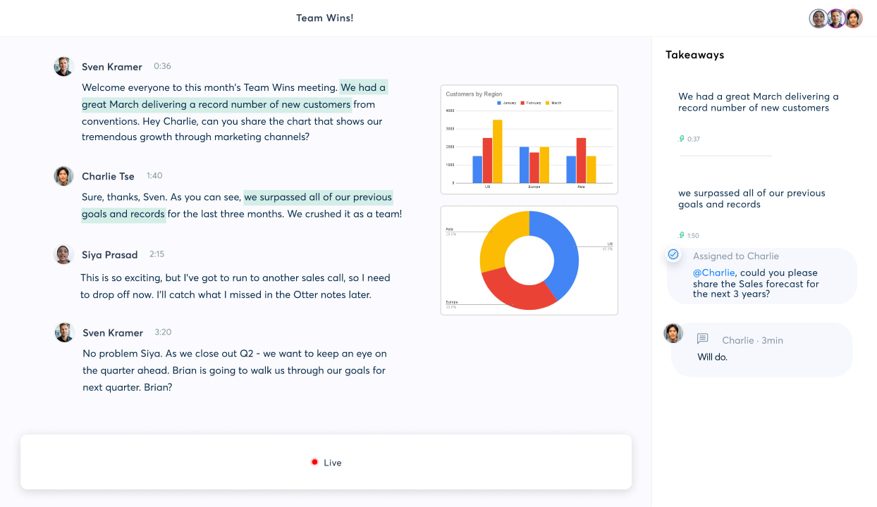 Otter.ai transcription software