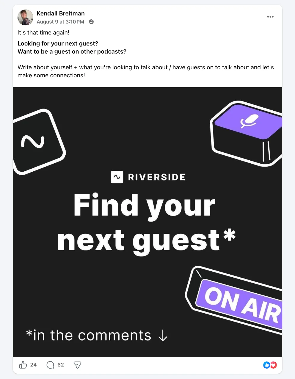 Conversation Creators By Riverside Facebook Group