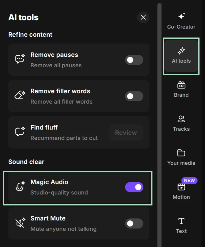 Enhancing audio with Riverside's Magic Audio