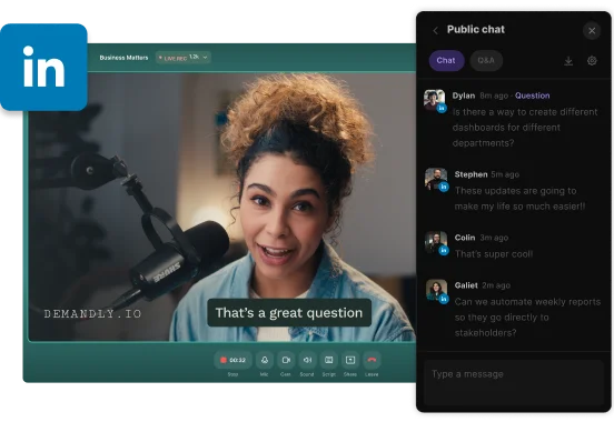 LinkedIn live streaming