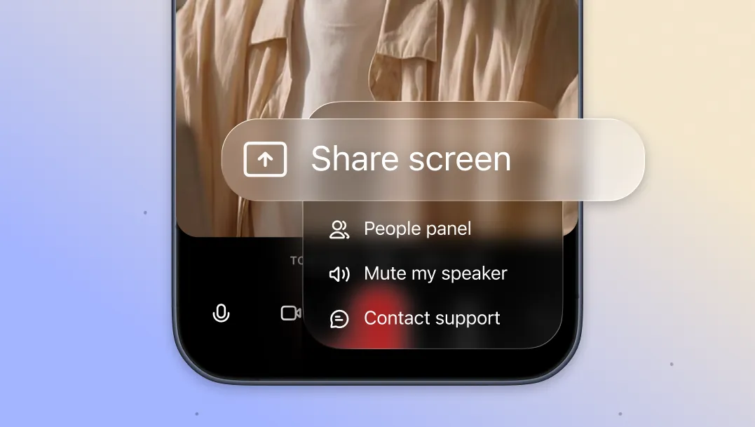 Share screen on iOS 27