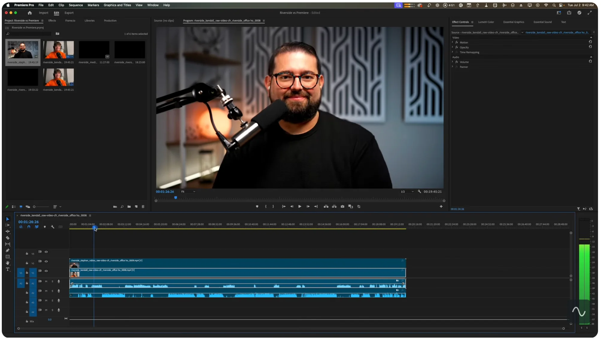 Making a split-screen video in Premiere Pro