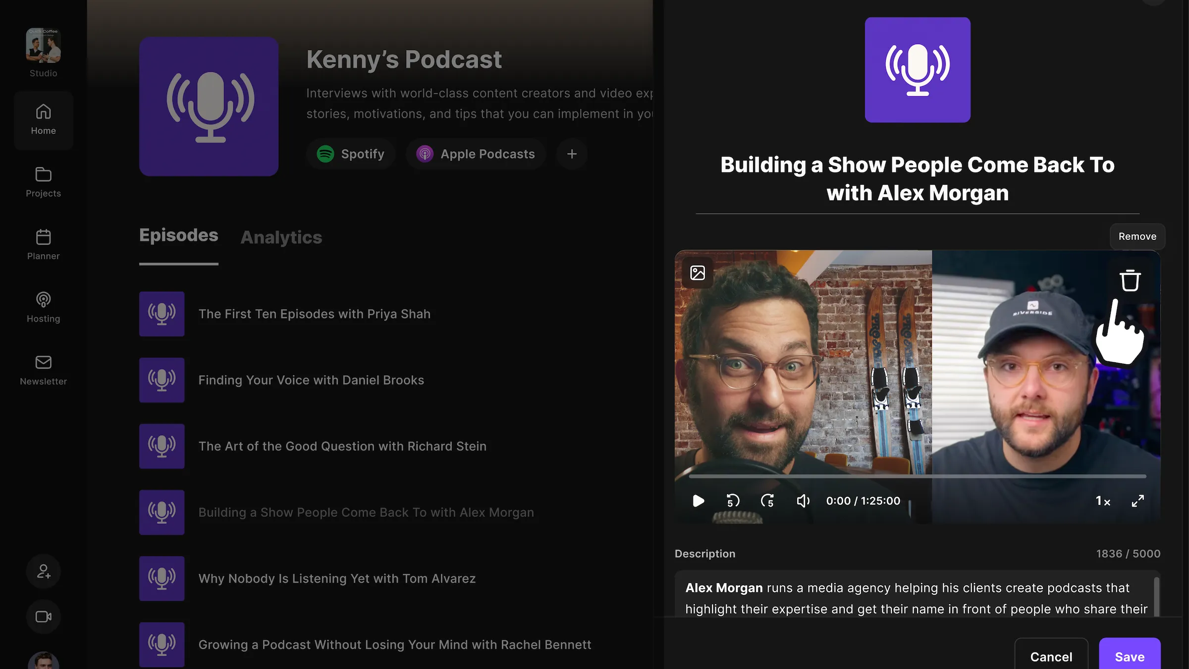 Replace a published podcast episode's file