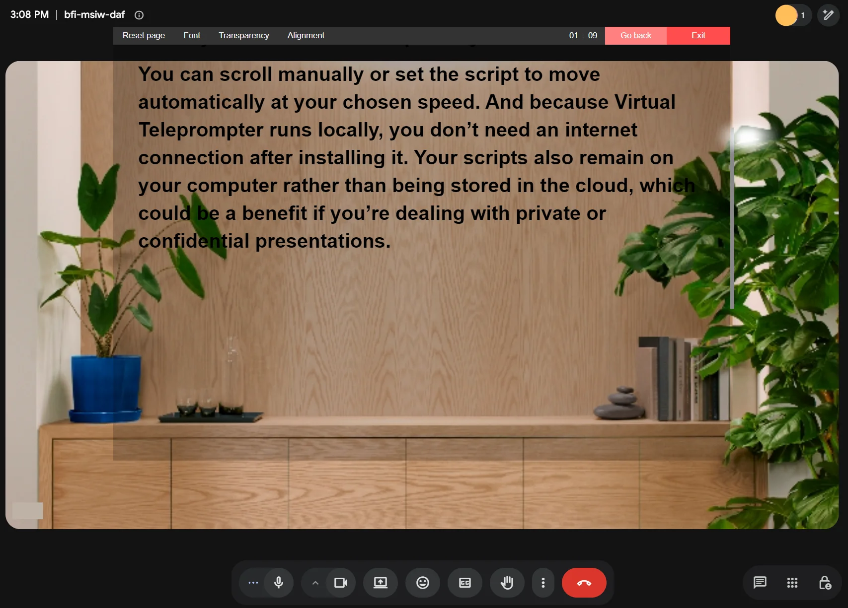 Virtual Teleprompter