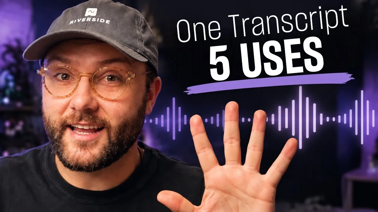 How to transcribe a video with Riverside