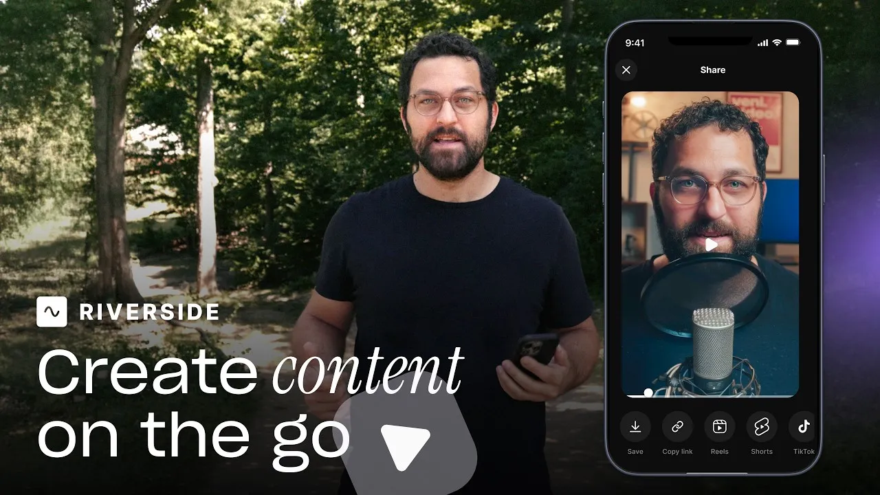 Record, edit, and post from your phone with the Riverside app