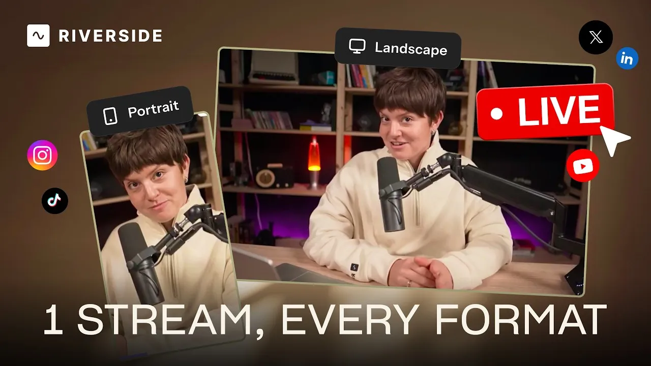 Live stream in landscape and portrait mode at the same time
