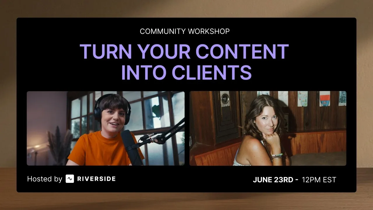Live workshop: Turn content into customers and clients