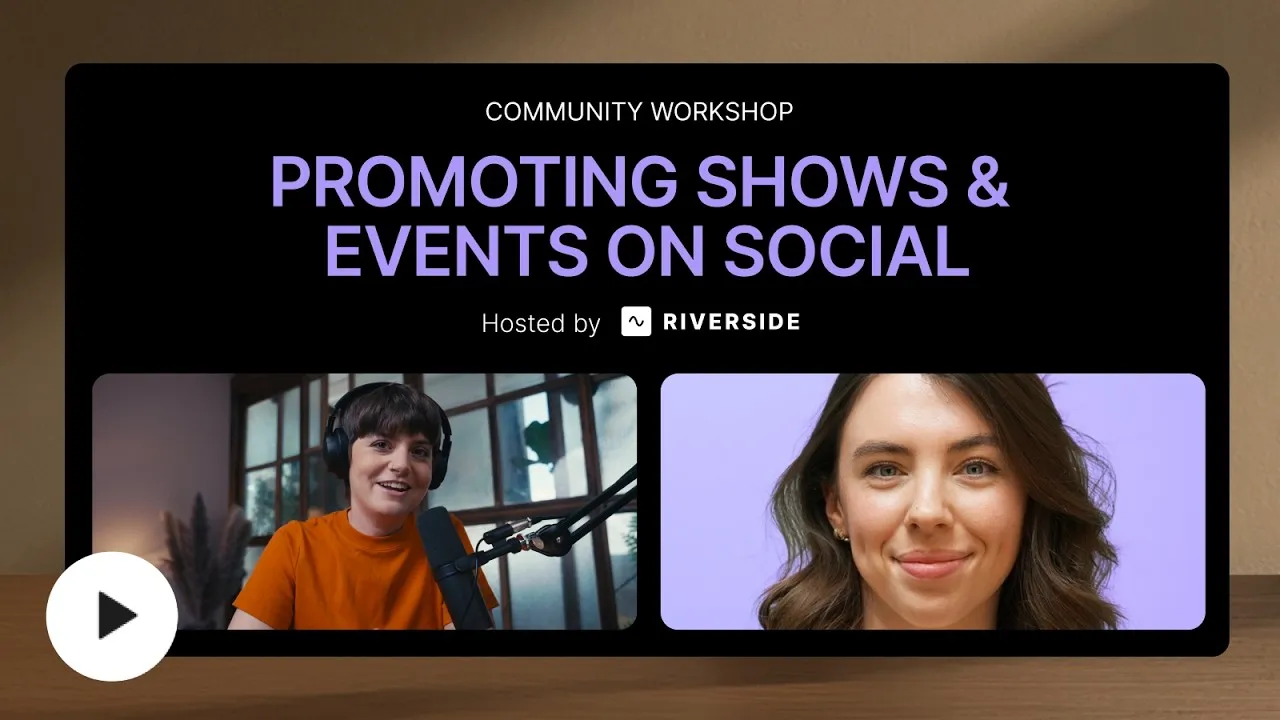 Live workshop: Promote shows and events on social media
