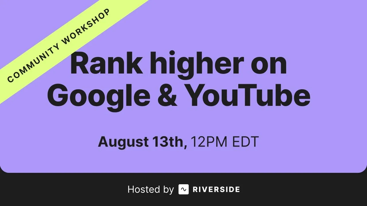 Live workshop: Ranking on Google Search