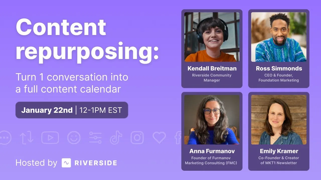 Live workshop: Turn one conversation into a full content calendar