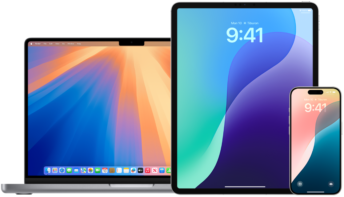 Abbildung eines Macs, iPads und iPhones