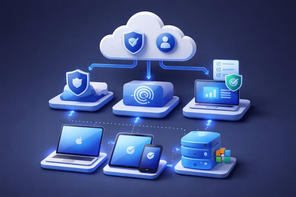 Hybrid JAMF Intune architecture