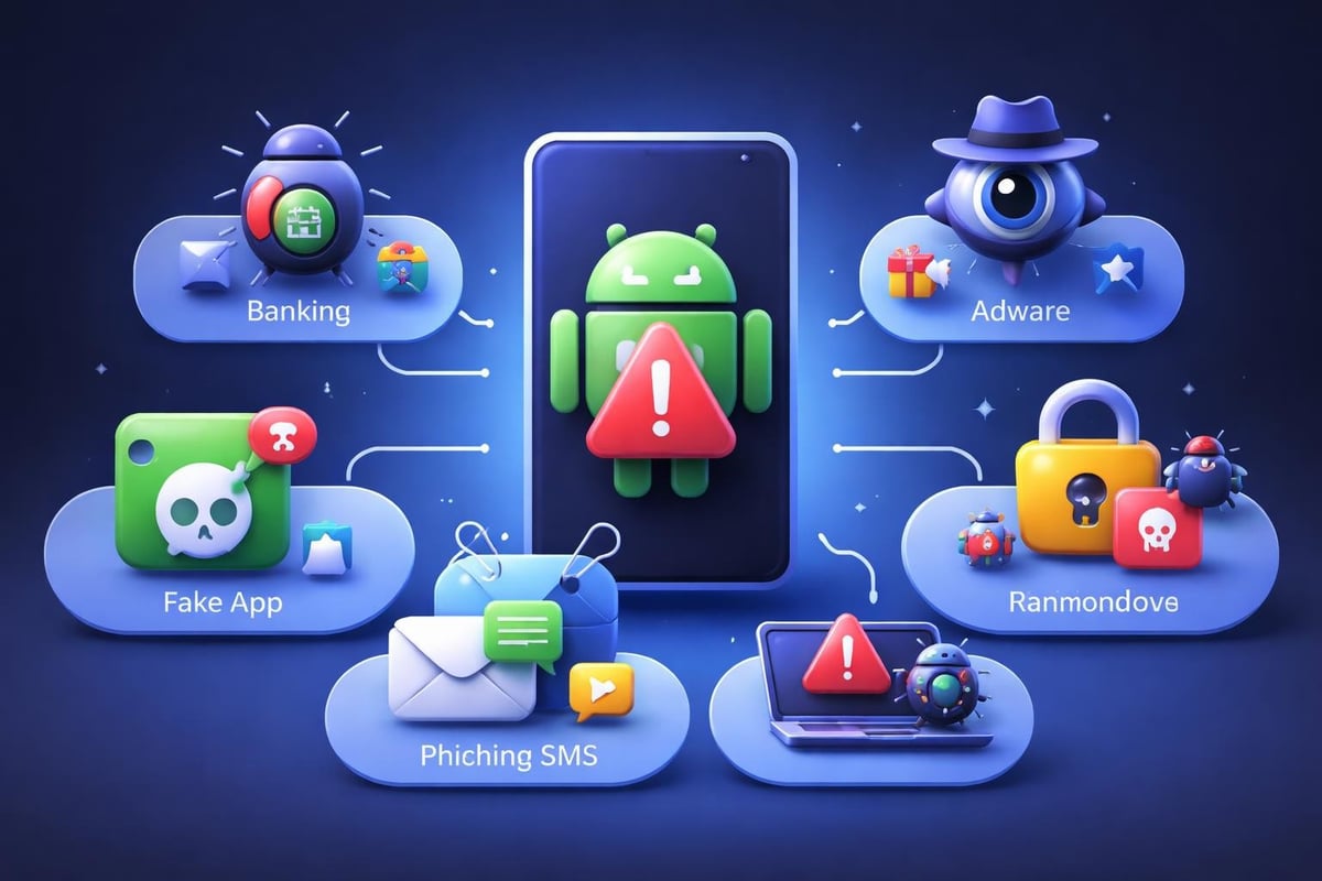 Android malware types and infection vectors