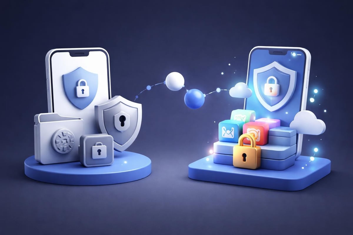 Native iOS-Verschlüsselung vs. App-basierte Verschlüsselung