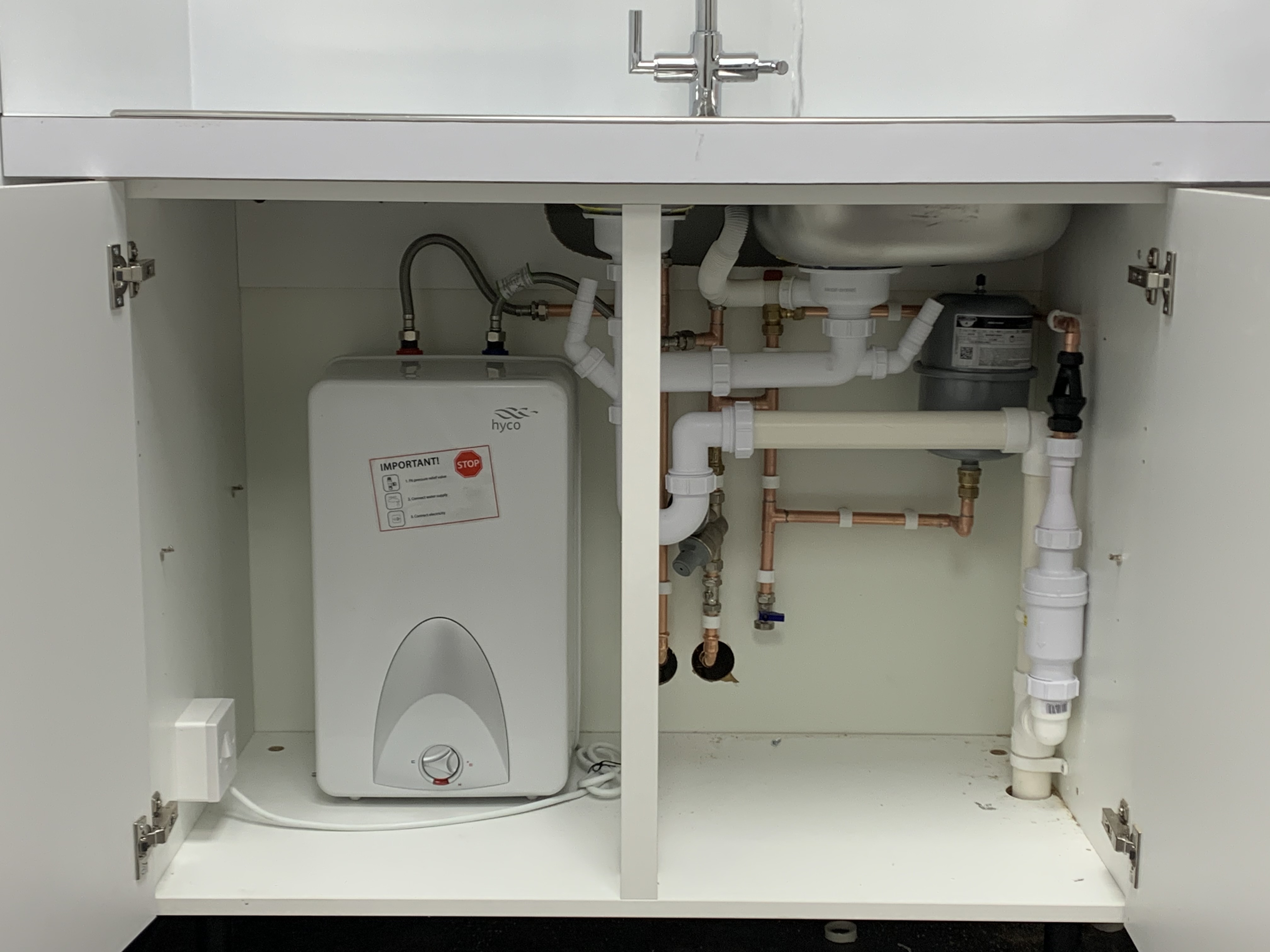 under sink plumbing