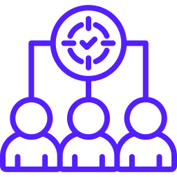 Target audience with checkmark icon representing marketing focus