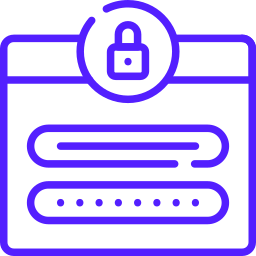 Secure login form with locked padlock icon and password fields