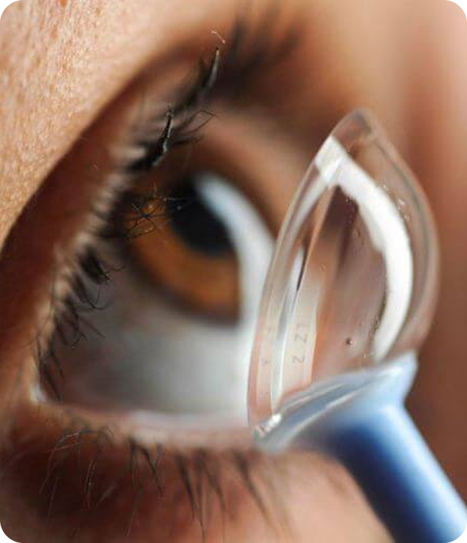 scleral into eye